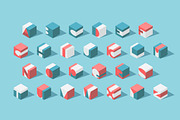 Isometric ABC, numerals and pattern