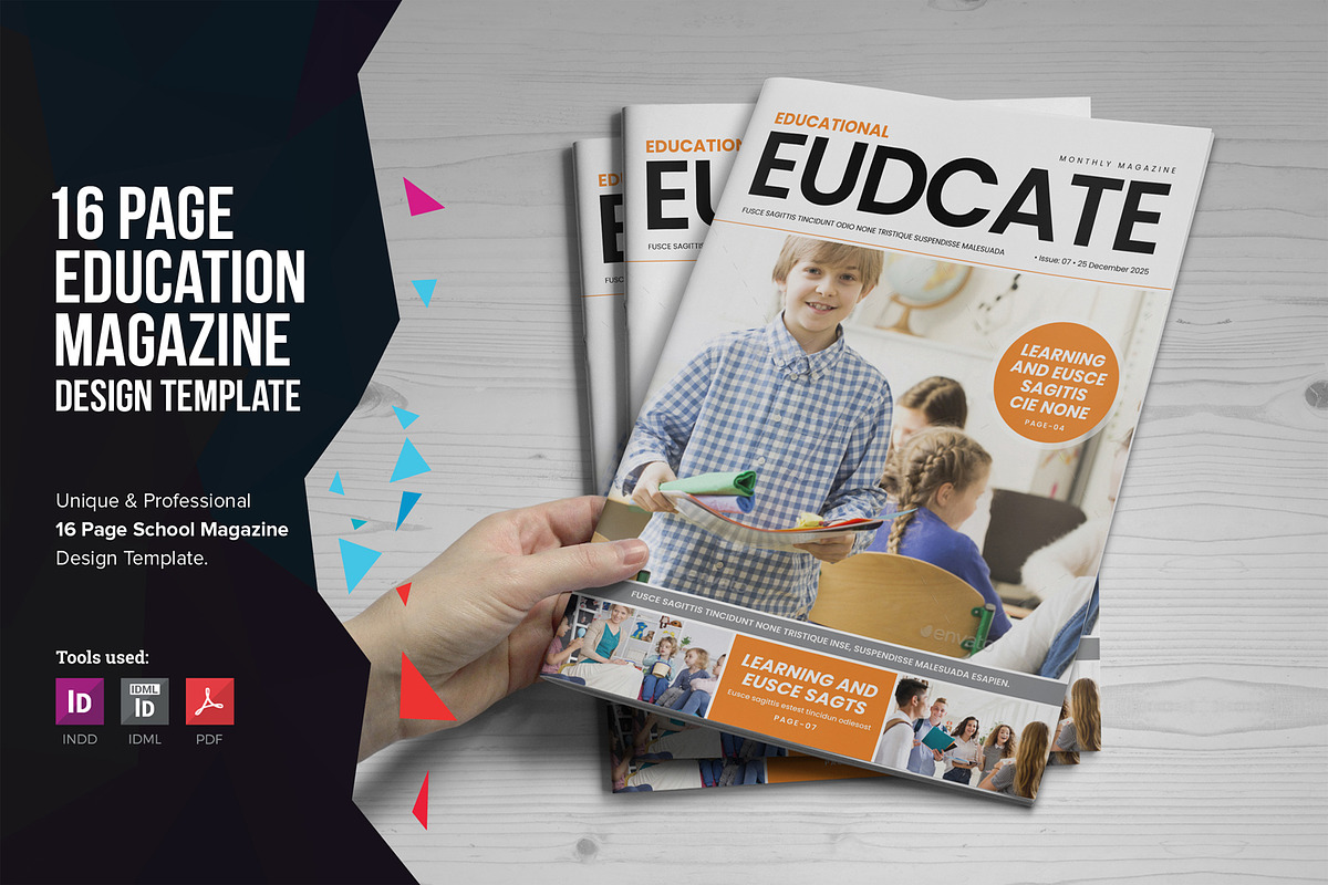 Education Magazine Brochure v1 in Magazine Templates - product preview 8
