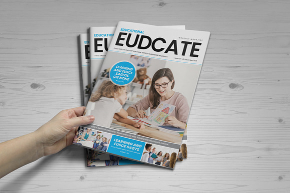 Education Magazine Brochure v1 in Magazine Templates - product preview 11