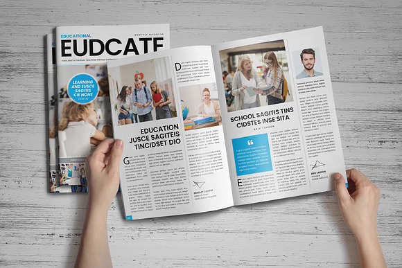 Education Magazine Brochure v1 in Magazine Templates - product preview 12