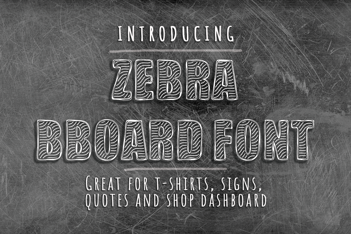 Zebra BBoard - Decorative Font in Display Fonts - product preview 8