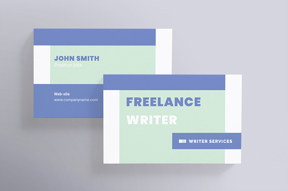 Freelance Writer Business Card in Business Card Templates - product preview 1