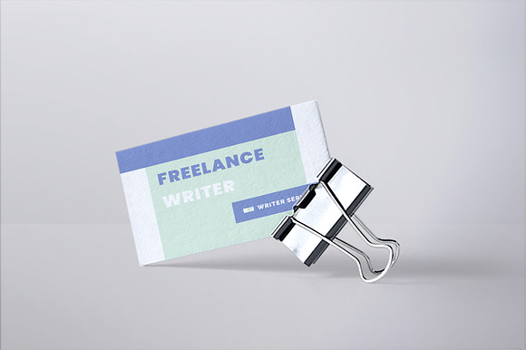 Freelance Writer Business Card in Business Card Templates - product preview 2