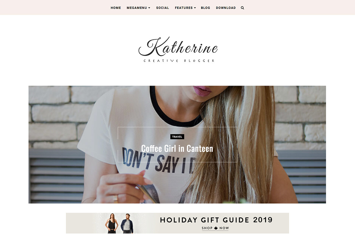 Katherine Blogger Template 2019 in Website Templates - product preview 8