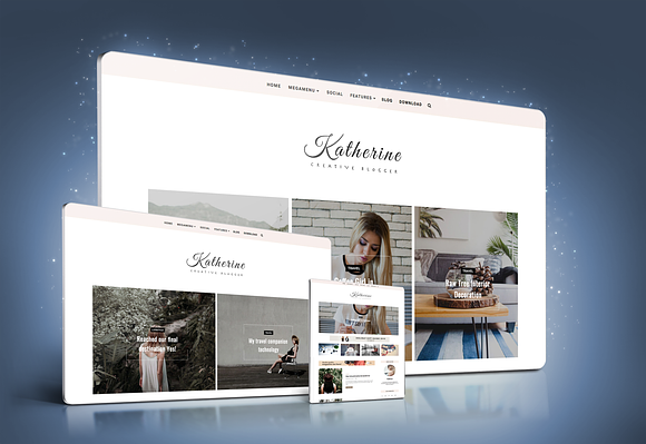 Katherine Blogger Template 2019 in Website Templates - product preview 3