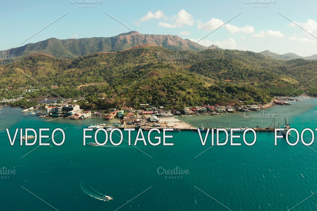 Sea port on the island of Busuanga in Graphics - product preview 8