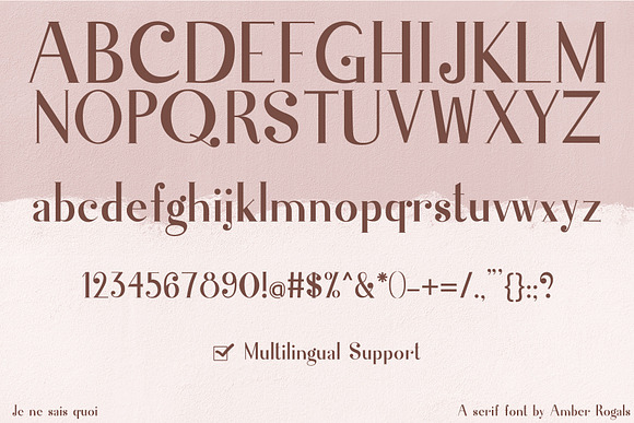 Je Ne Sais Quoi- A Luxury Serif Font in Serif Fonts - product preview 4
