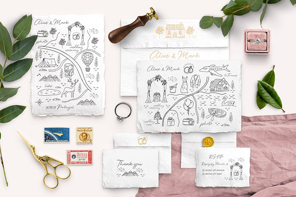 Wedding map creator in Illustrations - product preview 10