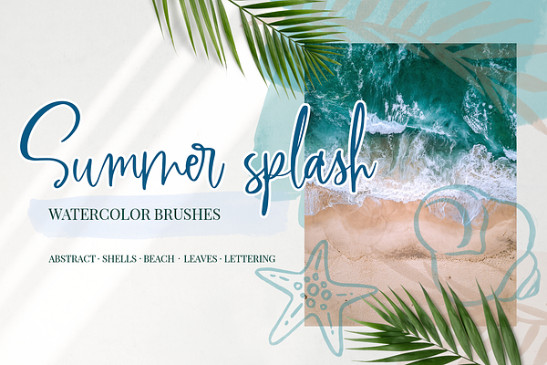 Summer splash - watercolor brushes