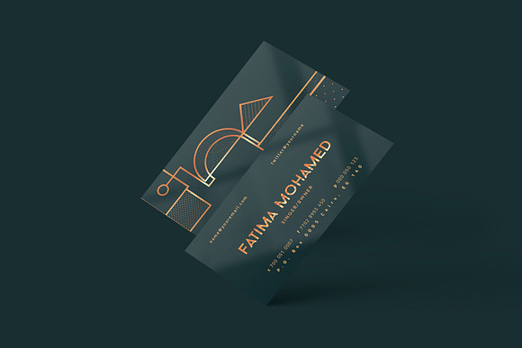 Chrome Gradient Effect Business Card in Business Card Templates - product preview 1
