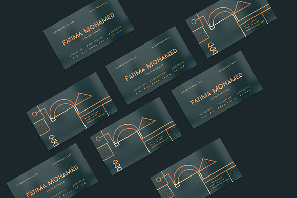 Chrome Gradient Effect Business Card in Business Card Templates - product preview 2