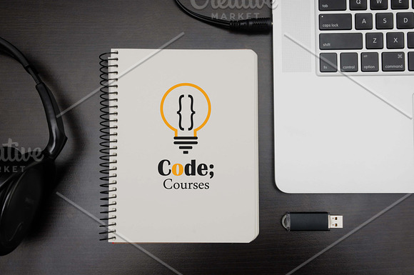 Code Courses logo in Logo Templates - product preview 2