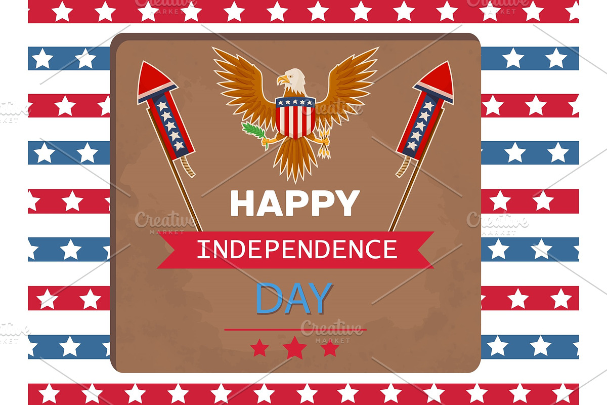 Happy Independence Day Eagle Vector in Objects - product preview 8
