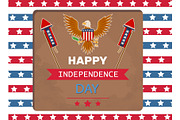 Happy Independence Day Eagle Vector