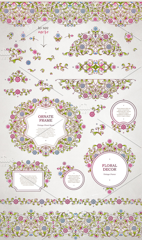 1.Floral Chinese Patterns. VectorSet in Patterns - product preview 7