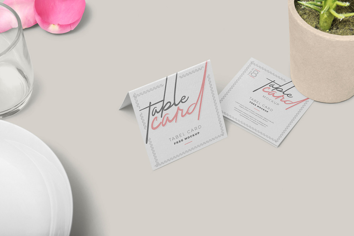 Table Card Mockups in Card Templates - product preview 8