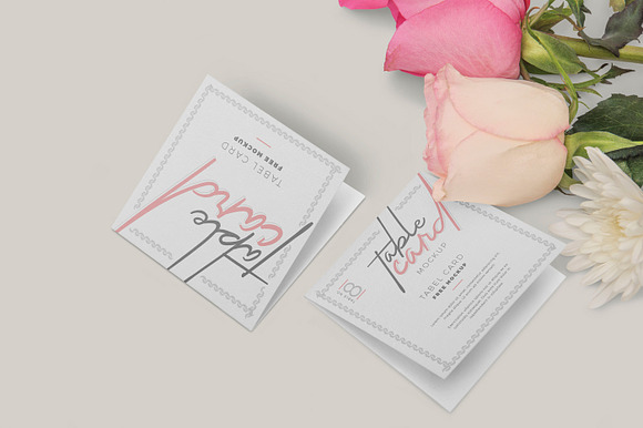 Table Card Mockups in Card Templates - product preview 2
