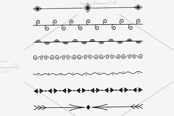 30 Hand drawn borders/dividers in Illustrations - product preview 2