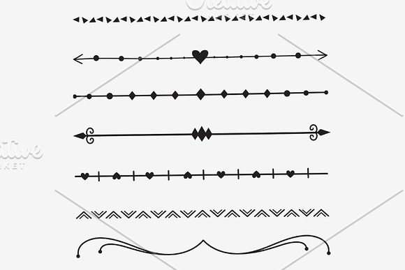 30 Hand drawn borders/dividers in Illustrations - product preview 3