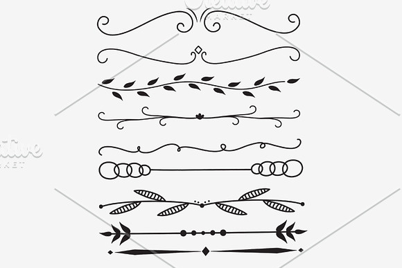 30 Hand drawn borders/dividers in Illustrations - product preview 4