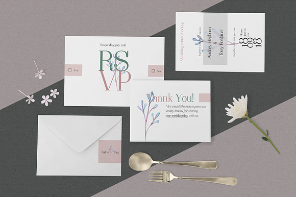 Elegant Wedding Stationery Mockups in Wedding Templates - product preview 1