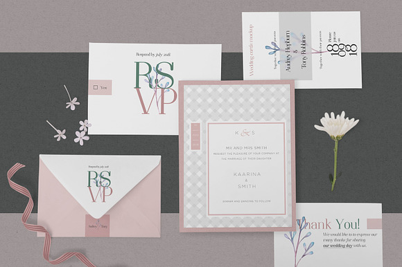 Elegant Wedding Stationery Mockups in Wedding Templates - product preview 3