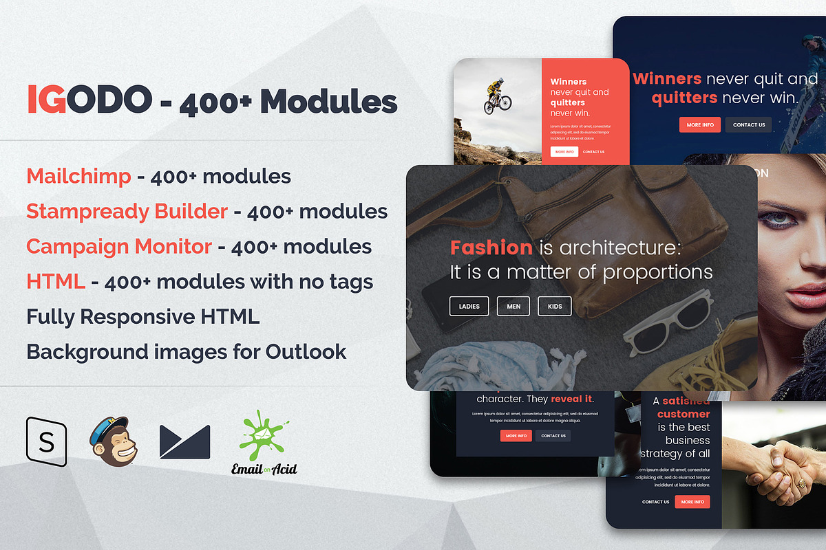 Igodo - Multipurpose Email Set in Mailchimp Templates - product preview 8
