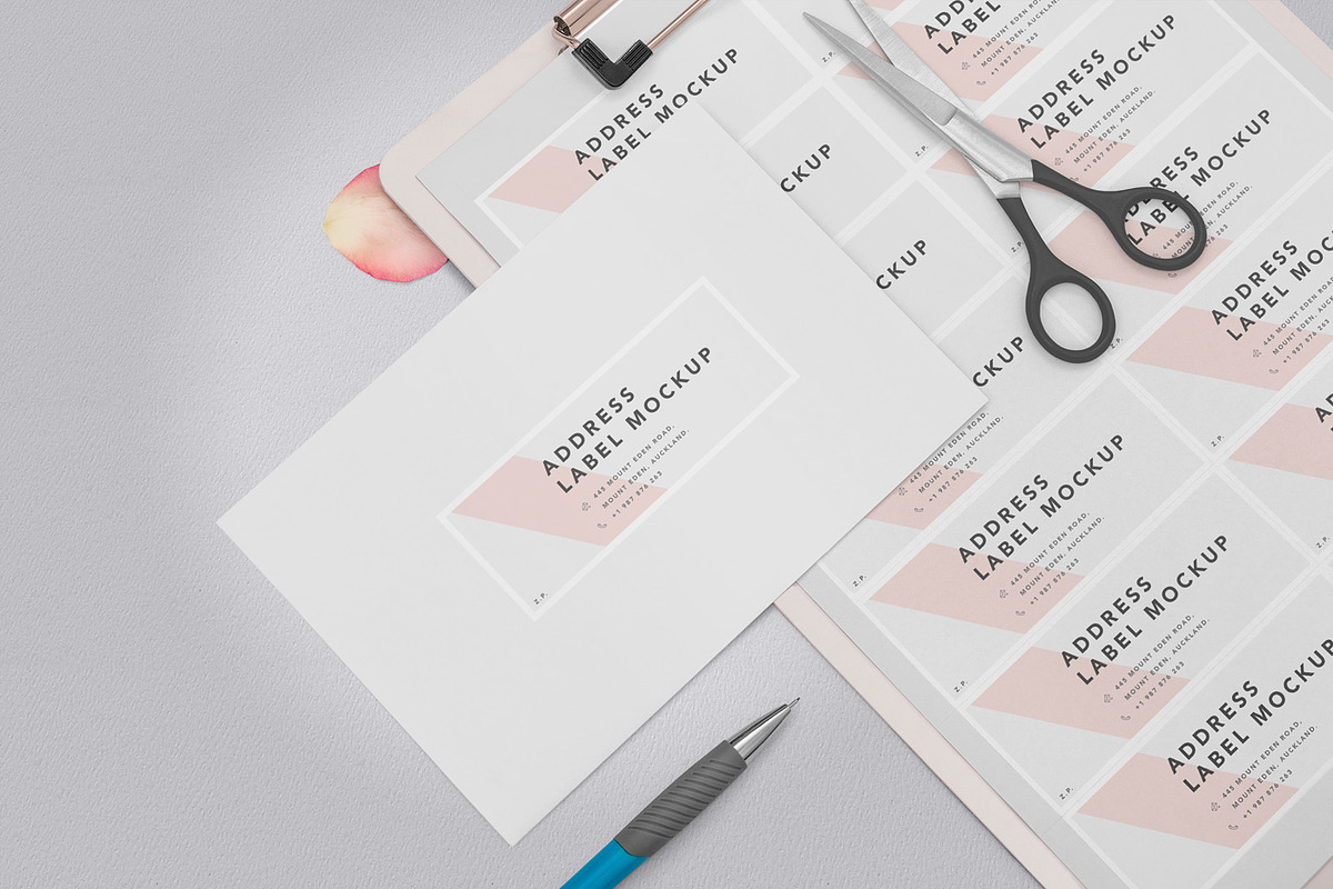 Wedding Address Label Mockups in Stationery Templates - product preview 8