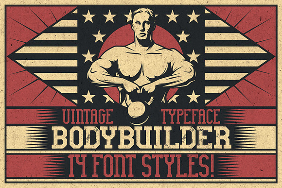 Bodybuilder Layered Font in Display Fonts - product preview 4