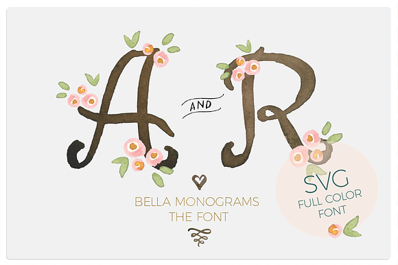 Bella Monograms Font in Monogram Fonts - product preview 6