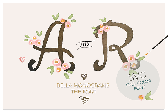 Bella Monograms Font in Monogram Fonts - product preview 7