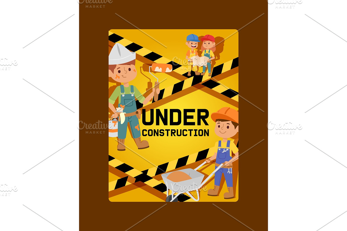 Under construction vector in Illustrations - product preview 8