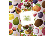 Fruits vector seamless pattern
