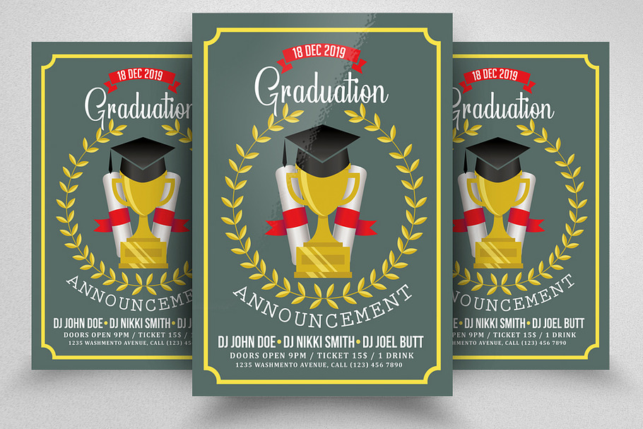 Graduation Flyer Template in Flyer Templates - product preview 8