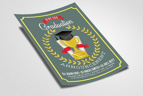 Graduation Flyer Template in Flyer Templates - product preview 1
