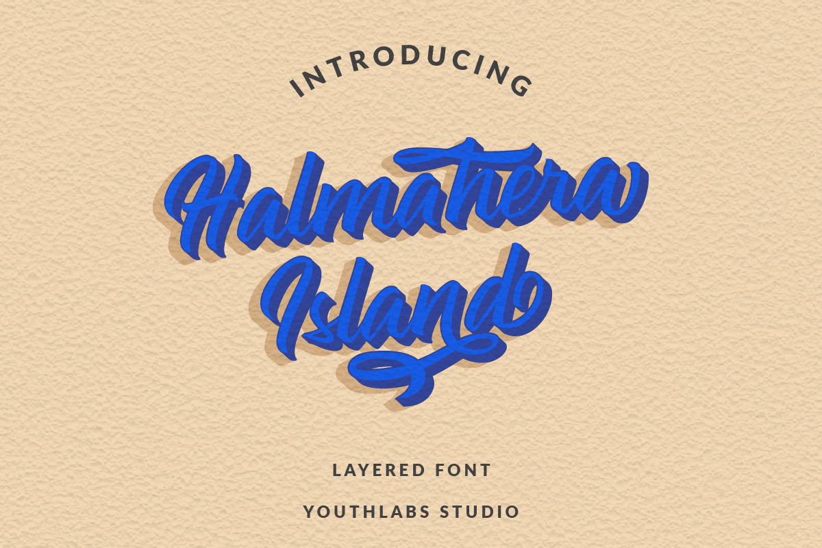 Halmahera Island - Layered Font in Script Fonts - product preview 8