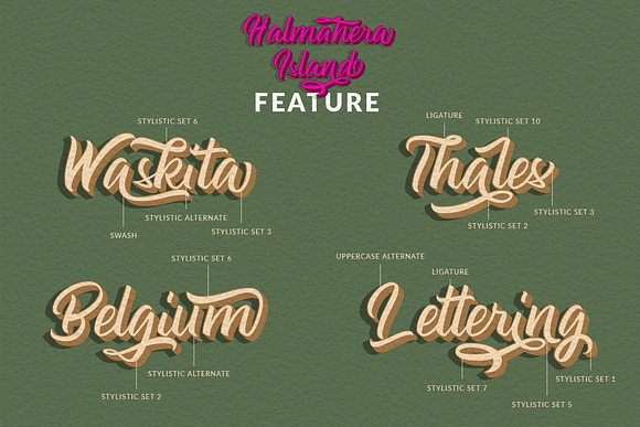 Halmahera Island - Layered Font in Script Fonts - product preview 2