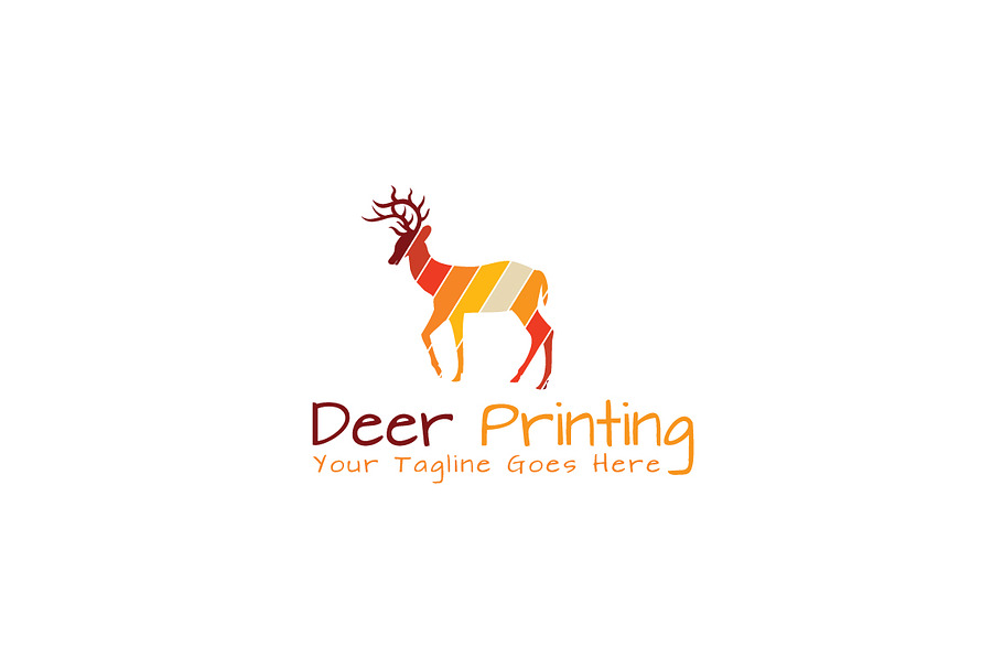 Deer Printing Logo Template