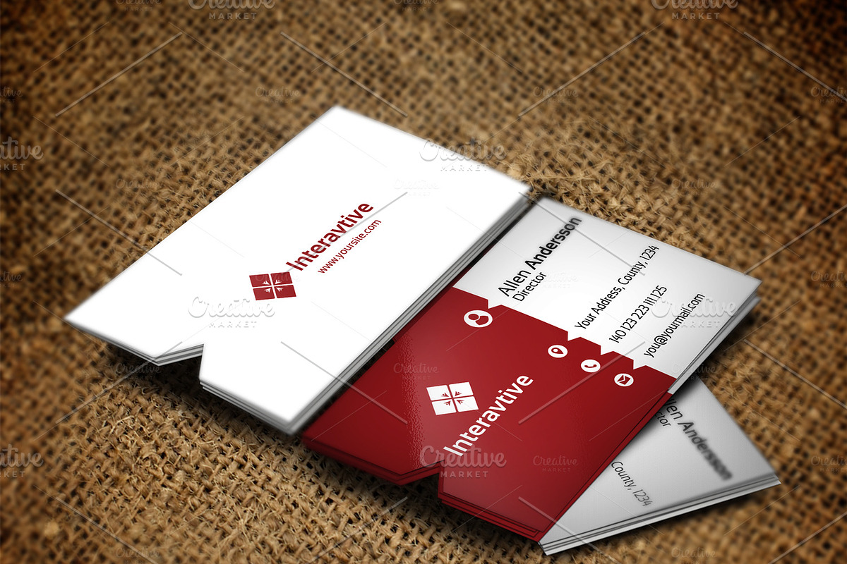 Intervative 11 Business Card in Business Card Templates - product preview 8