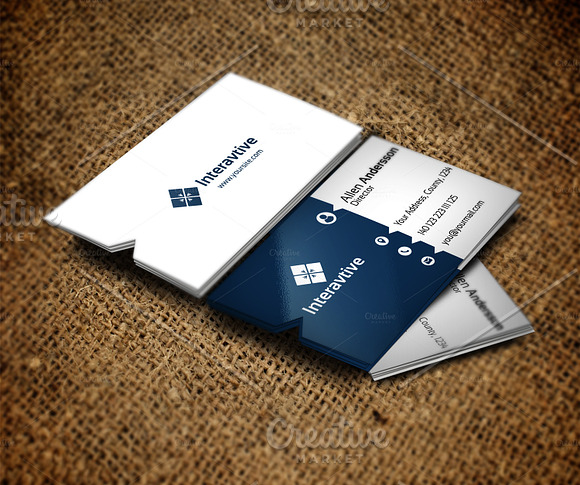 Intervative 11 Business Card in Business Card Templates - product preview 3