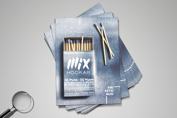 Mix Hookah | Smoke Flyer Template in Flyer Templates - product preview 3