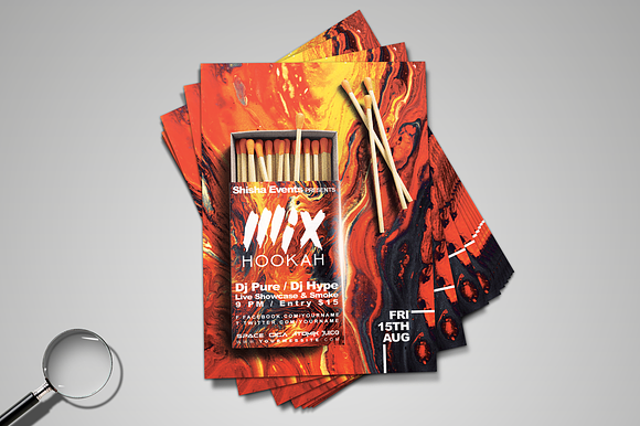 Mix Hookah | Smoke Flyer Template in Flyer Templates - product preview 6