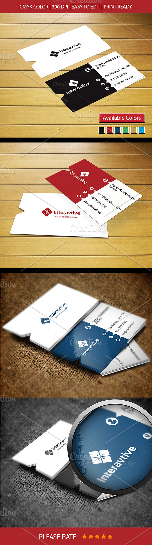 Intervative 11 Business Card in Business Card Templates - product preview 6