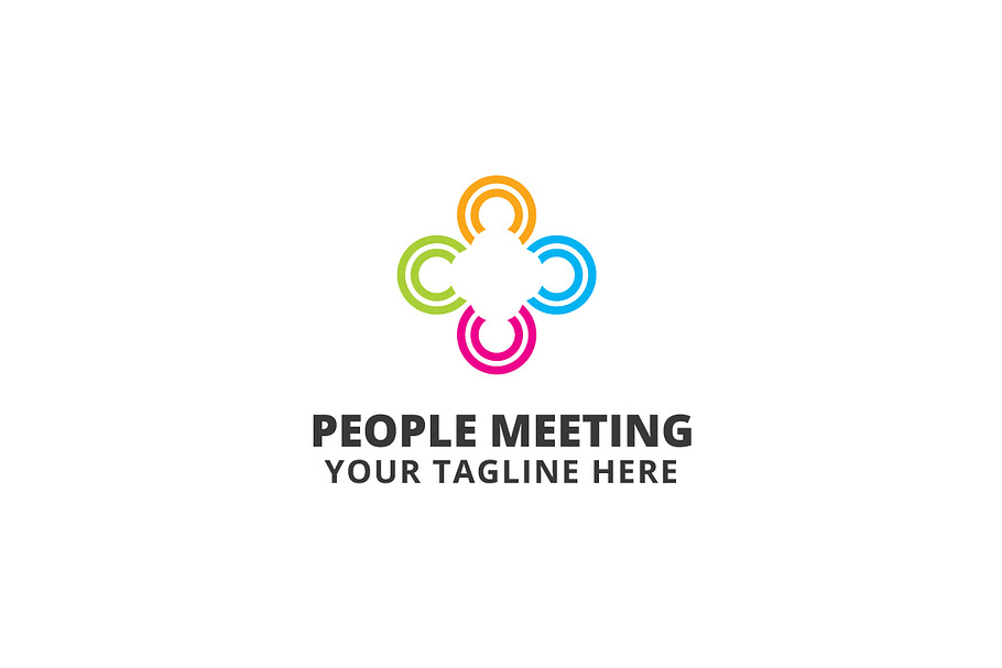 People Meeting Logo Template