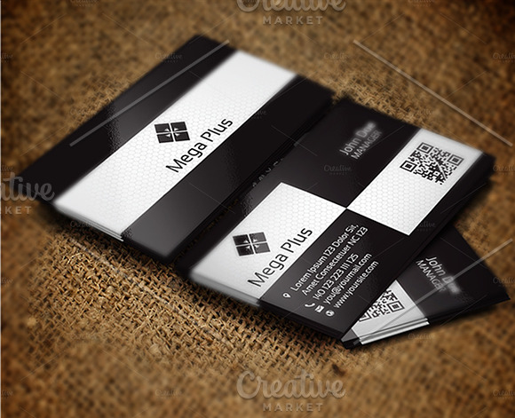 Mega Plus Business Card in Business Card Templates - product preview 1