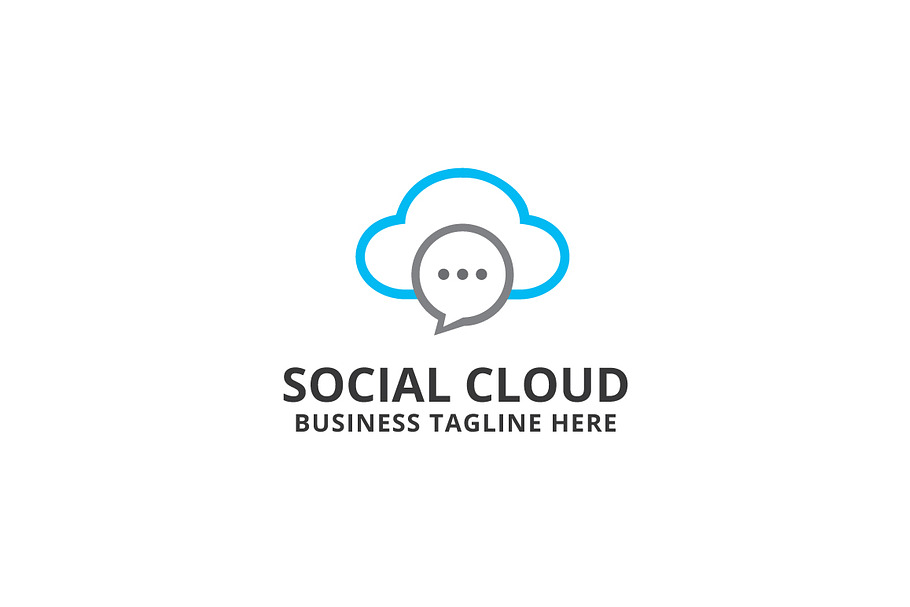 Social Cloud Logo Template