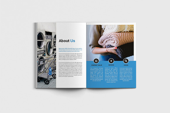 Cleany - A4 Laundry Brochure in Brochure Templates - product preview 3