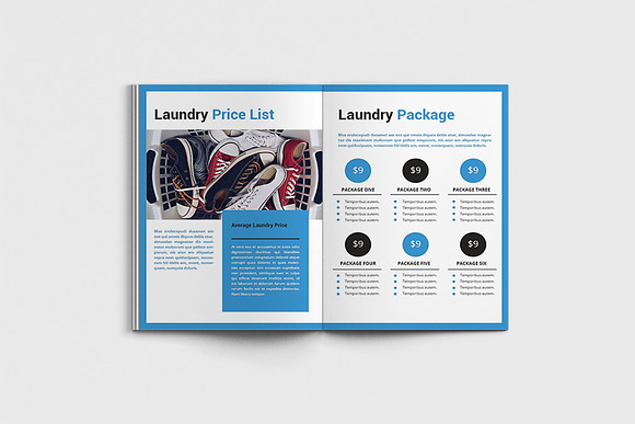 Cleany - A4 Laundry Brochure in Brochure Templates - product preview 7