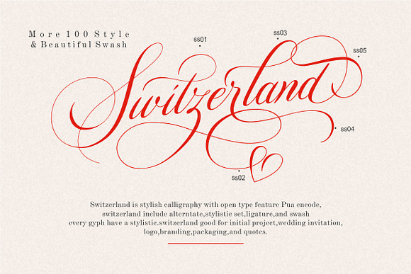 Switzerland Stylish Calligraphy in Script Fonts - product preview 7