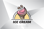 Summer Ice Cream Logo Template